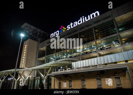 Le GRN Stadium de nuit, Houston, Texas, USA. Banque D'Images