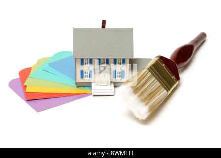 Maison, édifice, isolé, la couleur, le modèle, la conception, projet, concept, plan, Banque D'Images