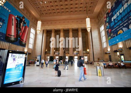 Salle d'attente principale à l'intérieur de septa 30e rue gare Philadelphie USA Banque D'Images