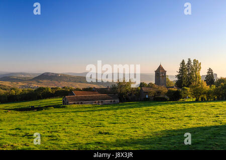 France, Saône et Loire, Solutre Pouilly, Grange du Bois hameau Banque D'Images