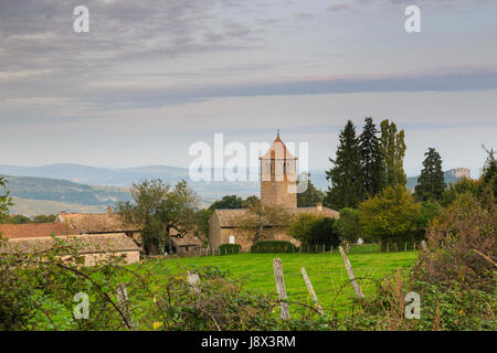 France, Saône et Loire, Solutre Pouilly, Grange du Bois hameau Banque D'Images