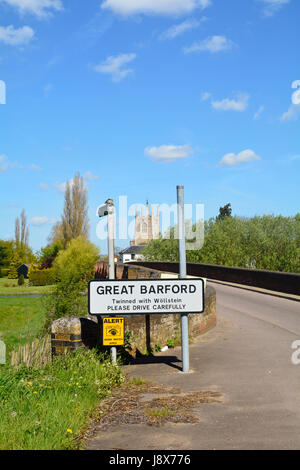 Village de Great Barford dans Bedfordshire Angleterre Banque D'Images