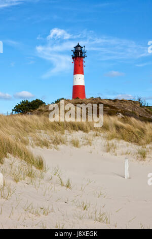 Phare de Hörnum sur l'île de Sylt de la mer du Nord Banque D'Images