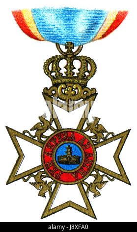 Maison, édifice, dynastie, couronne, Knight, maison, édifice, l'ordre, de l'emblème, croix, Banque D'Images