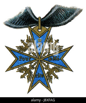 Croix, la Prusse, uni, royal, l'ordre, de l'emblème, croix, noir, de teint basané, jetblack, Banque D'Images