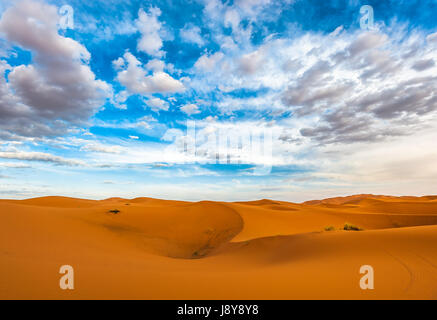 Dunes de l'Erg Chebbi, Maroc Banque D'Images