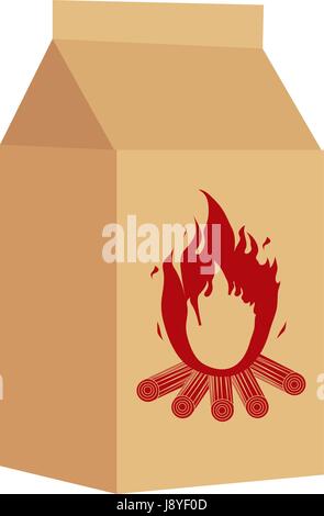 Le charbon dans la trousse pour les installations pour barbecue, télévision l'icône de style. Isolé sur fond blanc. Vector illustration. Illustration de Vecteur