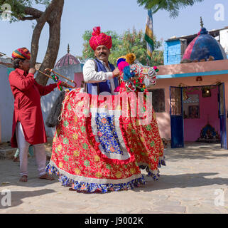 Kalbelia nomades du Rajasthan, Inde Banque D'Images