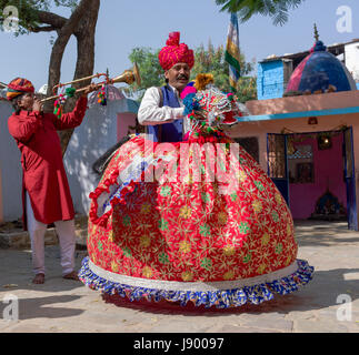 Kalbelia nomades du Rajasthan, Inde Banque D'Images