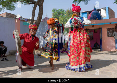 Kalbelia nomades du Rajasthan, Inde Banque D'Images