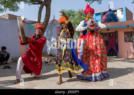 Kalbelia nomades du Rajasthan, Inde Banque D'Images