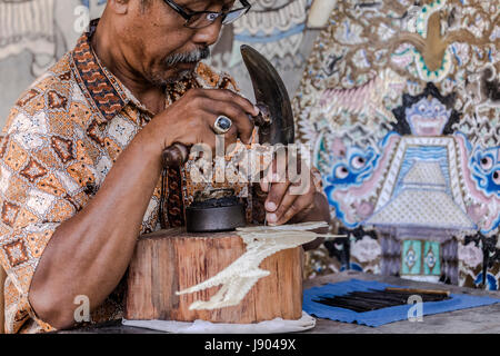 L'art du batik, Yogyakarta, Java, Indonésie, Asie Banque D'Images