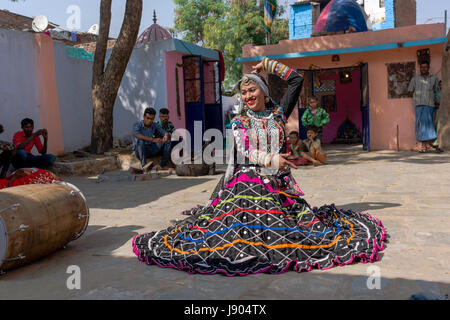 Kalbelia nomades du Rajasthan, Inde Banque D'Images