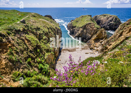 France, Bretagne, Finistére, département paysage côtier à Pointe-Sant-Mathieu Banque D'Images