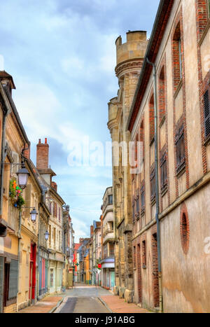 Rue de la vieille ville de Sens - France Banque D'Images