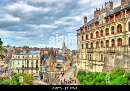 Le Château Royal de Blois, dans la vallée de la Loire, France Banque D'Images