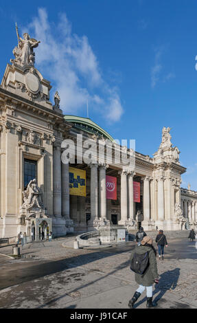 Galeries Nationales du Grand Palais, 1900, les architectes Henri Deglane, Albert Louvet, Albert-Félix-Théophile Thomas, Charles Girault, Avenue Winston-Chu Banque D'Images