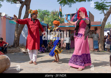 Kalbelia nomades du Rajasthan, Inde Banque D'Images