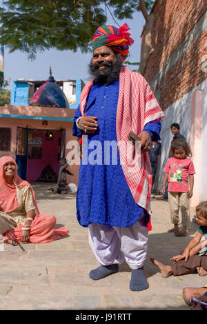 Kalbelia nomades du Rajasthan, Inde Banque D'Images