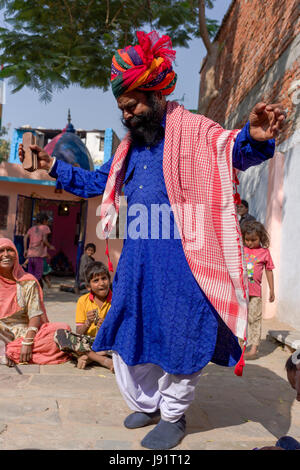 Kalbelia nomades du Rajasthan, Inde Banque D'Images