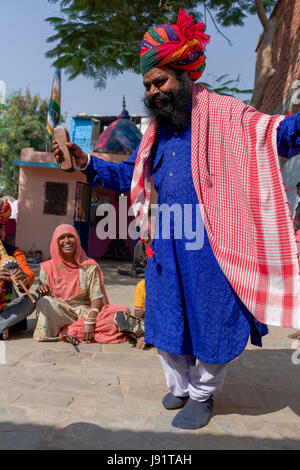 Kalbelia nomades du Rajasthan, Inde Banque D'Images