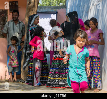 Kalbelia nomades du Rajasthan, Inde Banque D'Images