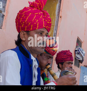 Kalbelia nomades du Rajasthan, Inde Banque D'Images