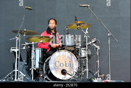 Napa, Californie, le 28 mai 2017 - le batteur Cobi au Festival de BottleRock - Crédit photo : Ken Howard/Alamy Banque D'Images