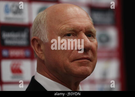 John Spencer, directeur de tournée des Lions britanniques et irlandais, lors de la conférence de presse à l'hôtel Pullman d'Auckland.APPUYEZ SUR ASSOCIATION photo.Date de la photo: Mercredi 31 mai 2017.Voir l'histoire de PA RugbyU Lions.Le crédit photo devrait se lire comme suit : David Davies/PA Wire.RESTRICTIONS : usage éditorial uniquement.Pas d'utilisation commerciale.obscurcissement des logos de sponsor. Banque D'Images