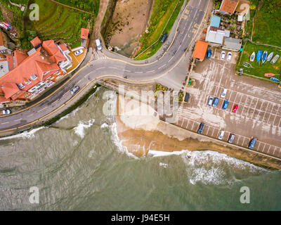 Sandsend merveilleux près de Whitby, dans le Yorkshire du Nord Banque D'Images