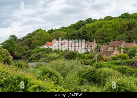 Sandsend merveilleux près de Whitby, dans le Yorkshire du Nord Banque D'Images