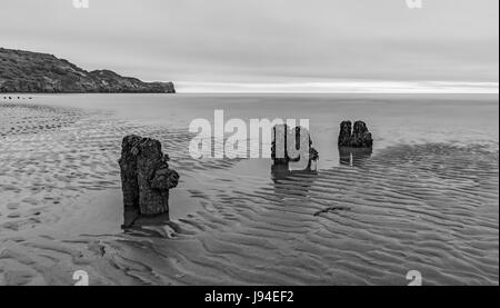 Sandsend merveilleux près de Whitby, dans le Yorkshire du Nord Banque D'Images