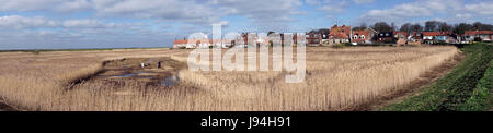 Coupe de roseau des marais le CLAJ North Norfolk angleterre Banque D'Images