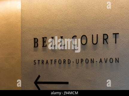 Cour de Bell, Stratford-upon-Avon, Warwickshire, England, UK Banque D'Images