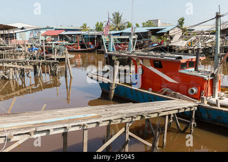 Le village de pêcheurs appelé Bagan Sekinchan en ville. La Malaisie. Banque D'Images