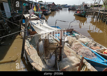 Le village de pêcheurs appelé Bagan Sekinchan en ville. La Malaisie. Banque D'Images