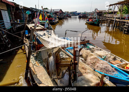 Le village de pêcheurs appelé Bagan Sekinchan en ville. La Malaisie. Banque D'Images