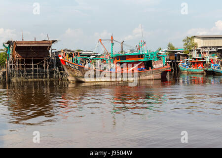 Le village de pêcheurs appelé Bagan Sekinchan en ville. La Malaisie. Banque D'Images