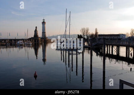 Sites touristiques, port, la Bavière, le lac de Constance, des ports, de l'allemagne fédérale allemande, Banque D'Images