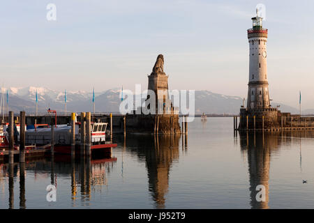 Tourisme, port, le lac de Constance, Allemagne, République fédérale allemande, les ports, Banque D'Images