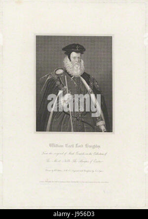 William Cecil, 1er baron Burghley par John Samuel Agar, après William Hilton, après l'artiste inconnu Banque D'Images