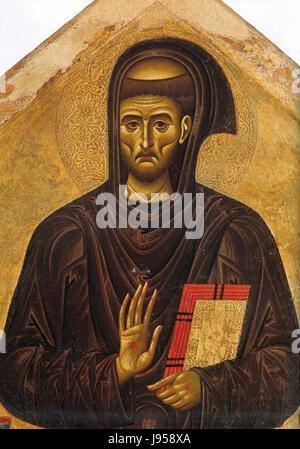 2 Giunta Pisano. Saint Francisc et six histoires de sa vie. Détail. Ca. 1250 60. Museo San Matteo, Pise Banque D'Images