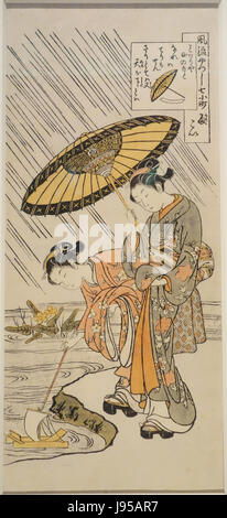 Yatsushi (parodie) de sept histoires d'Ono no Komachi, Amakoi par Suzuki Harunobu, période Edo, 18e siècle Musée National de Tokyo DSC06251 Banque D'Images