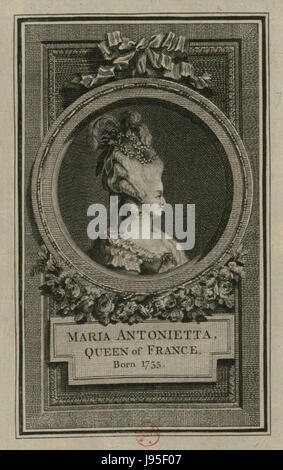Portrait de Marie Antoinette, Reine de France Banque D'Images
