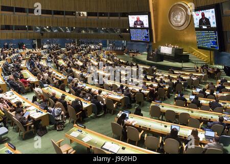 New York, NY, USA. 5 juin, 2017. La conférence océanique à l'Organisation des Nations Unies à New York le 5 juin 2017. Crédit : Michael Brochstein/ZUMA/Alamy Fil Live News Banque D'Images