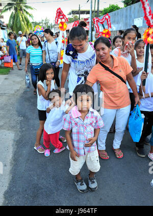 Flores de Mayo Festival fin mai Lahug Cebu City aux Philippines Banque D'Images