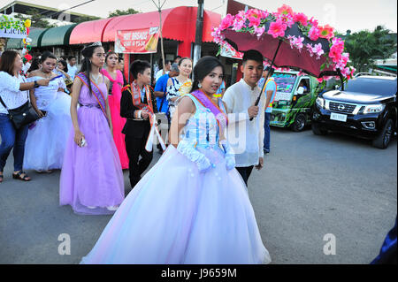 Flores de Mayo Festival fin mai Lahug Cebu City aux Philippines Banque D'Images