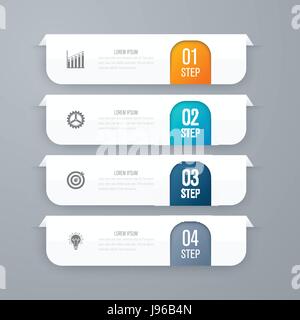 Vector illustration infographies quatre options Illustration de Vecteur