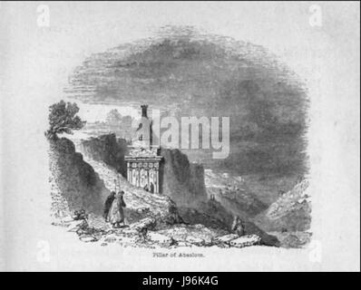 Yad Avshalom, une structure monumentale en pierre ancienne située à Jérusalem, remonte à 1850 av. J.-C. et témoigne des réalisations architecturales de l'ancien Israël. Banque D'Images