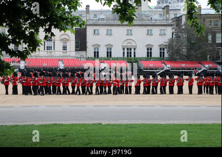 Les membres de la Division à la personne de répéter la parade la couleur à Londres le 31 mai 2017. La cérémonie pour l'anniversaire de la Reine est le 17 juin Banque D'Images